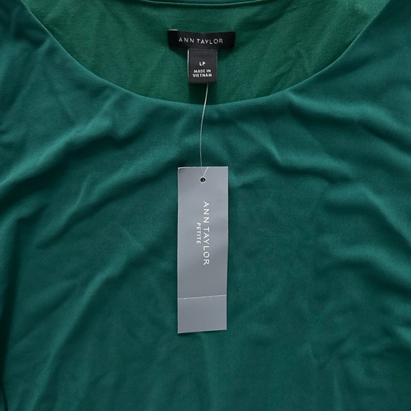 NWT Ann Taylor Emerald Green dress Large Petite - Picture 4 of 5